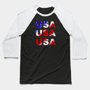 USA, USA Flag, Patriotic, Patriot, Proudly American Baseball T-Shirt